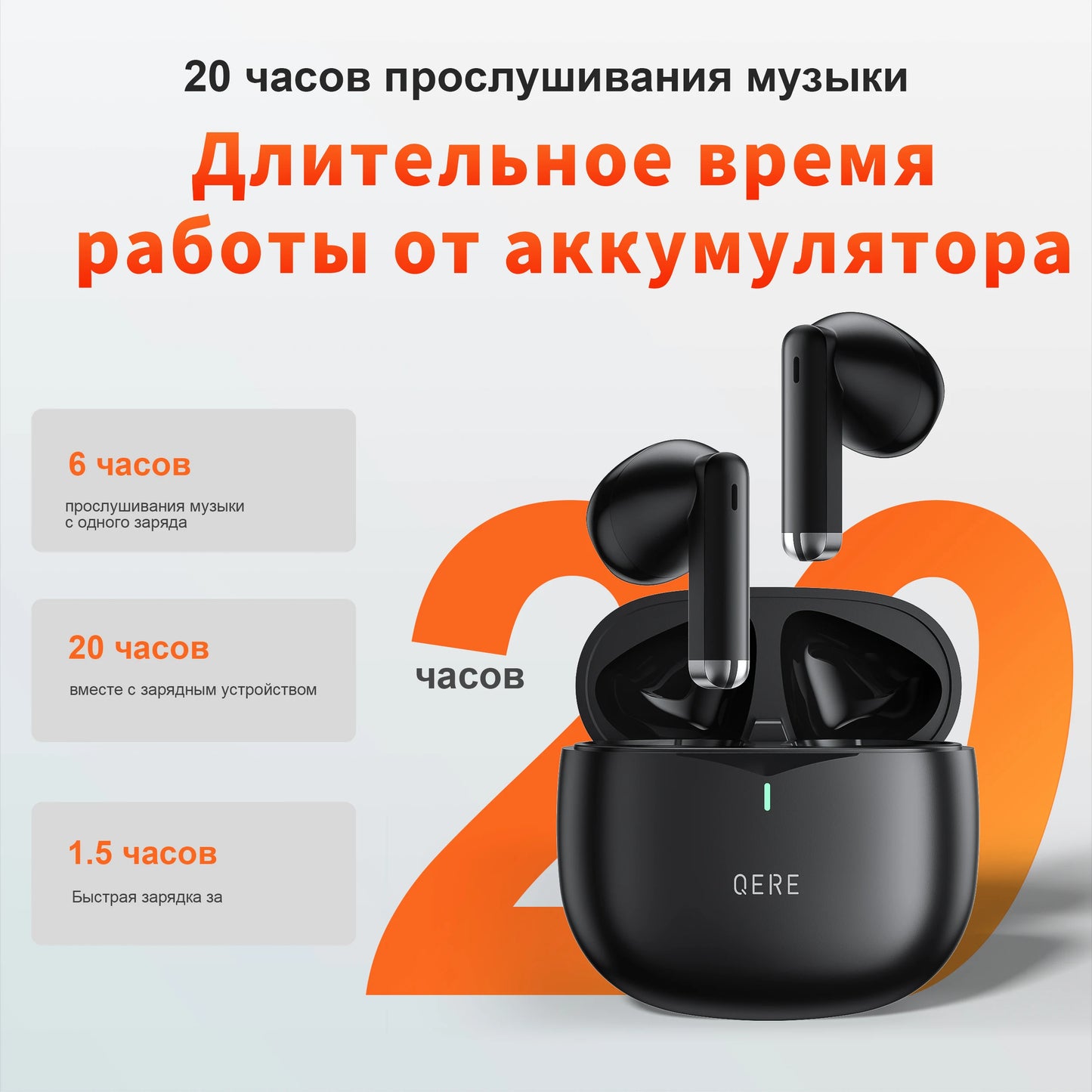 Wireless Headphones,QERE E28,NEW TWS Bluetooth 5.3,HD Microphone,HIFI Earphones,13mm Driver,60ms Low Latency,4 Mics+ENC Call