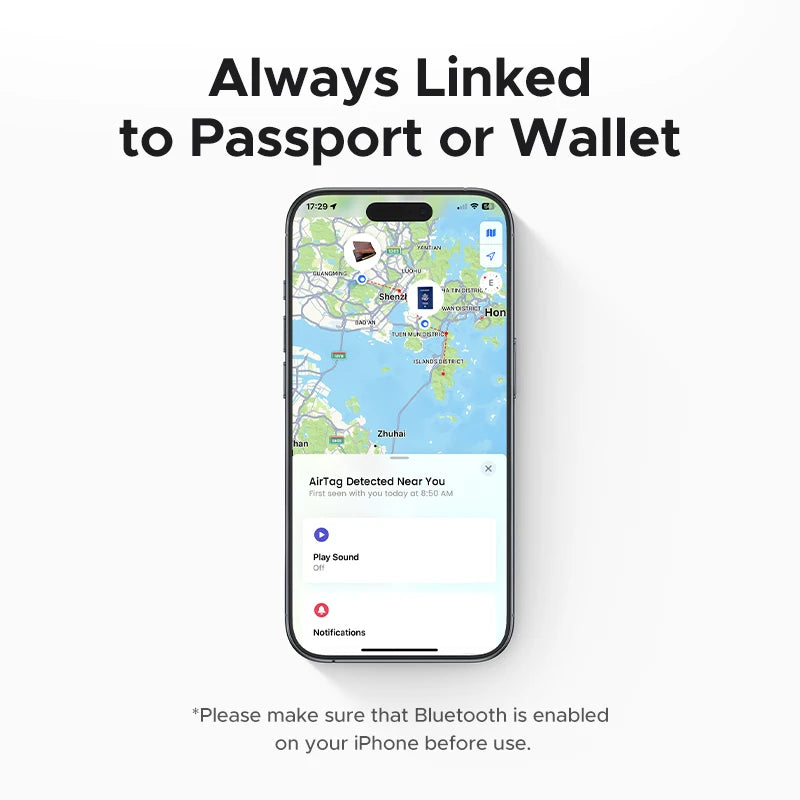 UGREEN Security SmartTrack Card Works with Apple Find My Wallet Bluetooth Tracker Phone Finder Water Resistant (iOS Only)