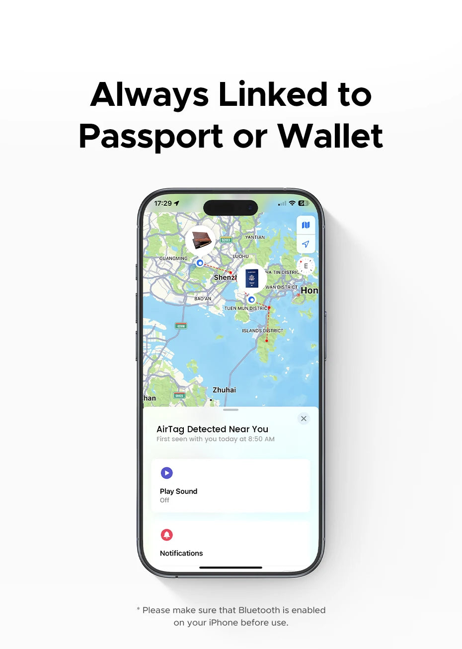 UGREEN Security SmartTrack Card Works with Apple Find My Wallet Bluetooth Tracker Phone Finder Water Resistant (iOS Only)